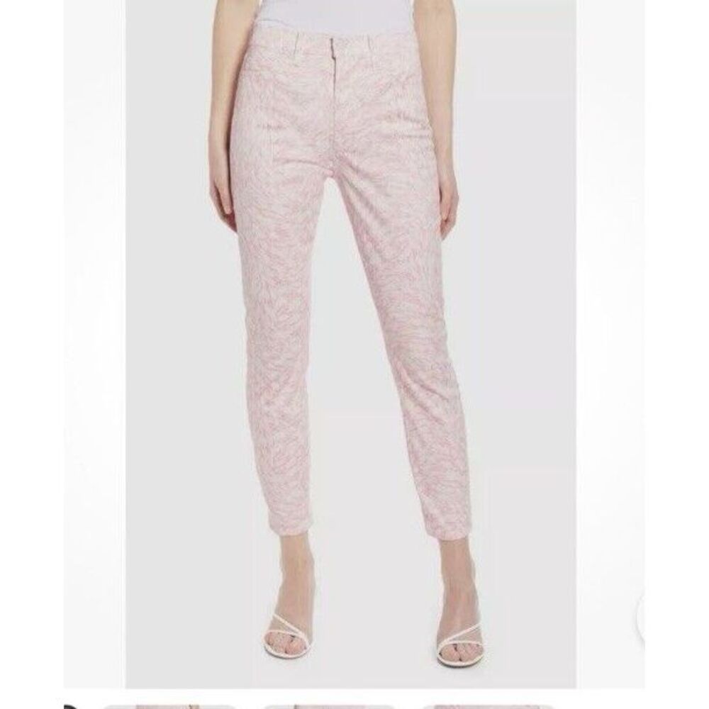 7 For All Mankind Size 30 The High Waist Ankle Skinny Jeans Pink Abstract Barbie